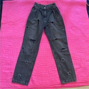 Rachel Comey Distressed Black Jeans, US2